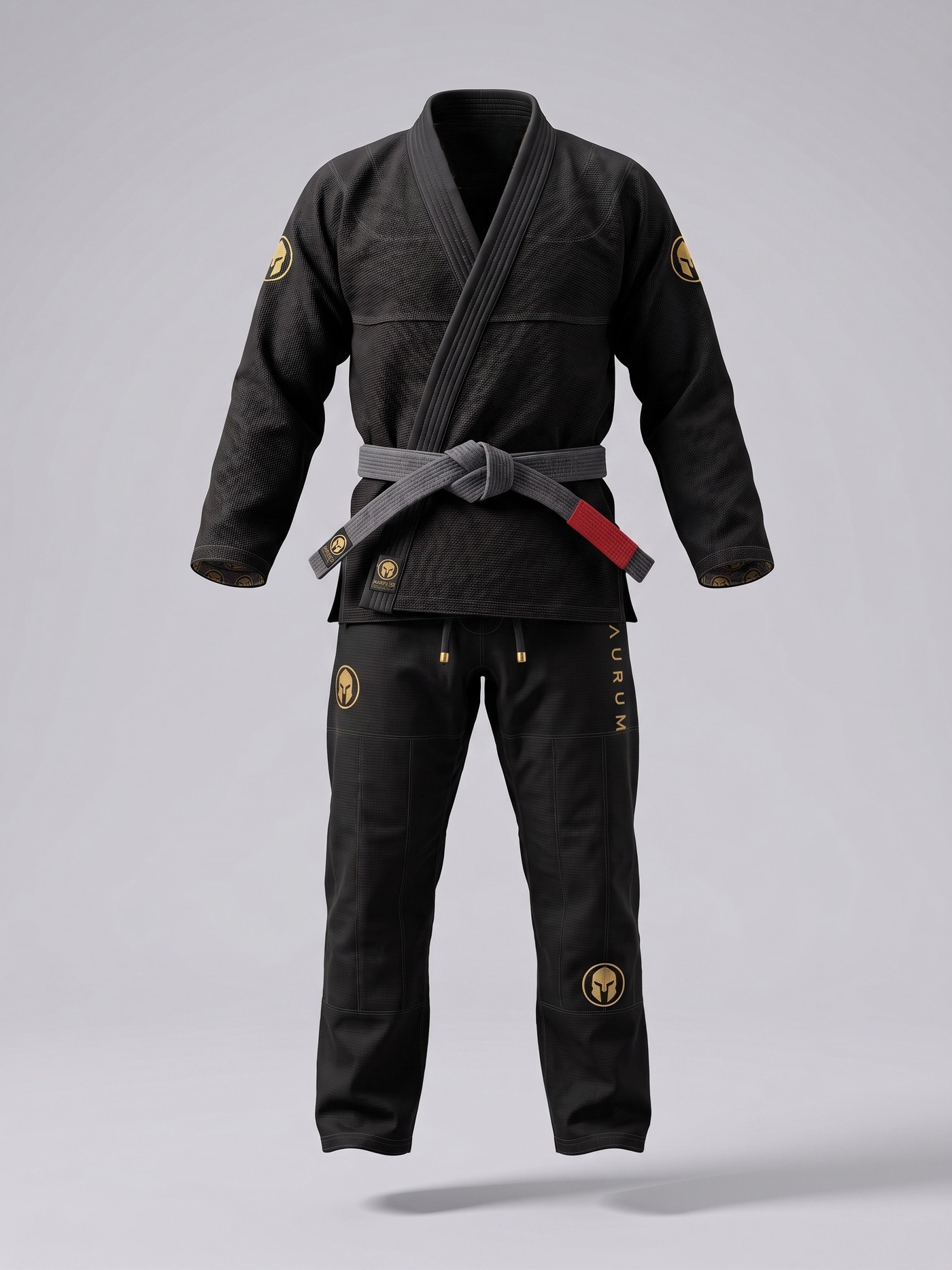 Kimono AURUM Origins preto — conjunto completo